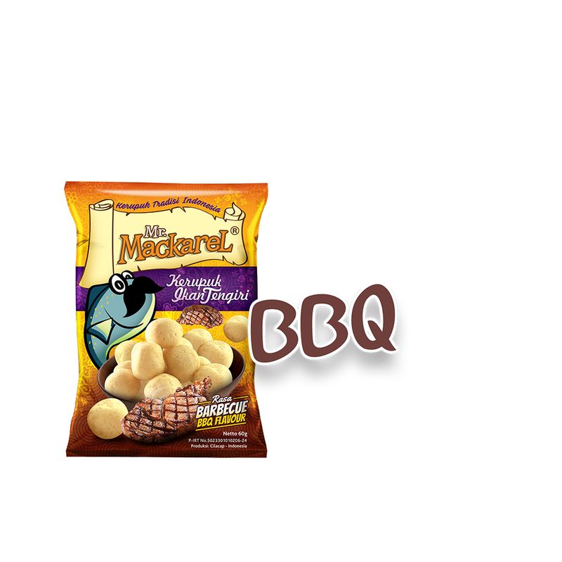 Kerupuk Tenggiri Mr. Mackarel BBQ 60gr