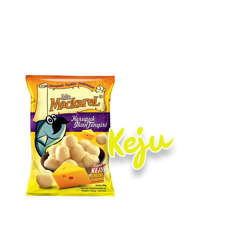 Kerupuk Tenggiri Mr. Mackarel Keju 60gr